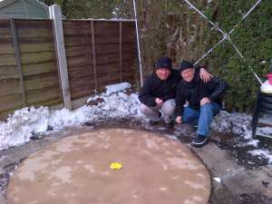Akil and Mourad training in the snow